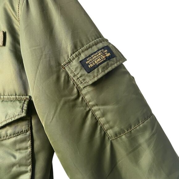 VTG Ralph Lauren Polo 67 Jeans Co. Military Surplus Green Jacket Men Size S - Picture 5 of 12